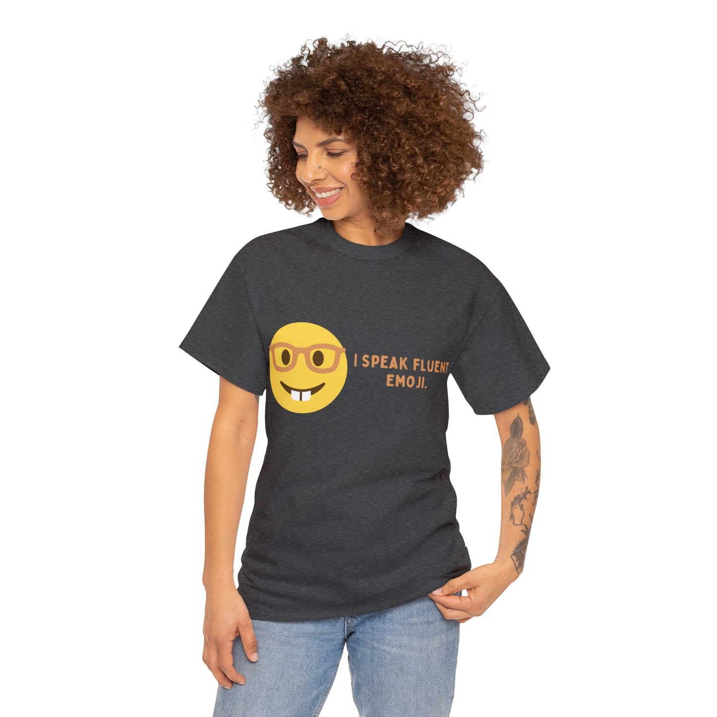 I Speak Fluent Emoji Cotton Tee