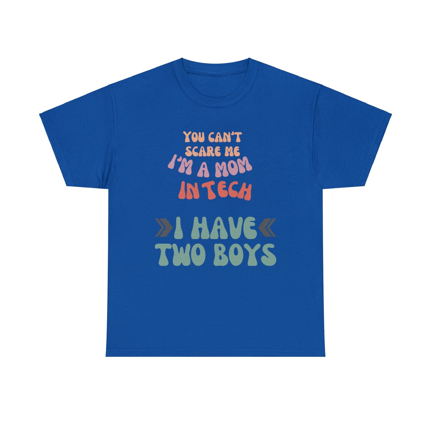 Mom in Tech with Two Boys Cotton Tee