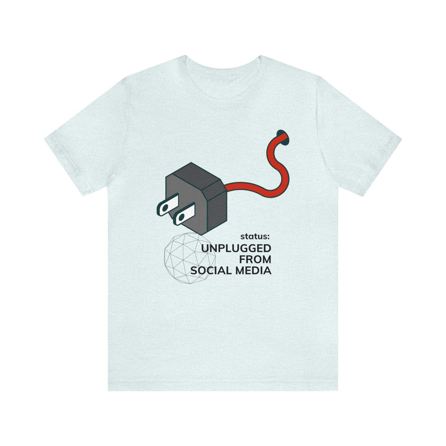 Unplugged from Social Media Jersey Short Sleeve Tee