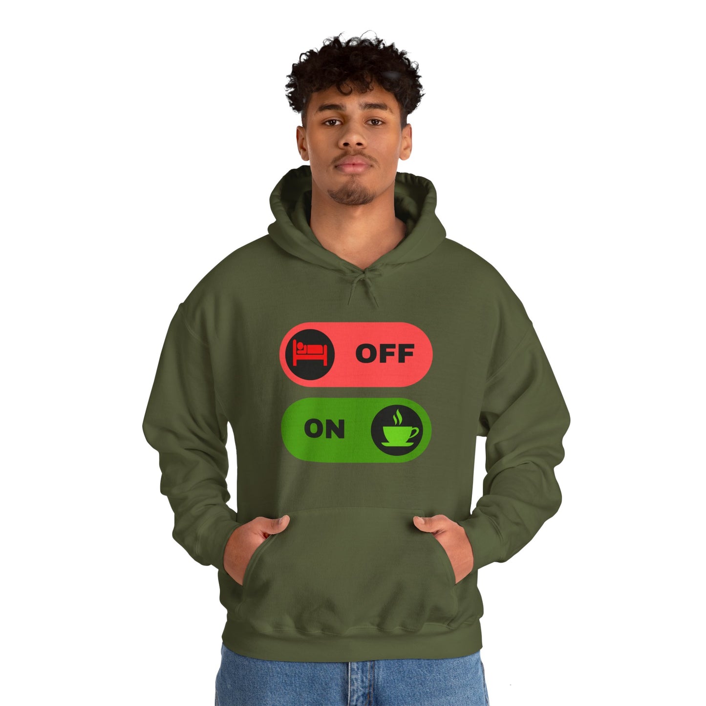 On & off Blend Hooded Sweatshirt