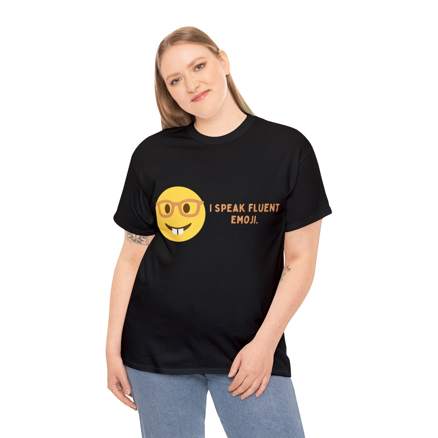 I Speak Fluent Emoji Cotton Tee