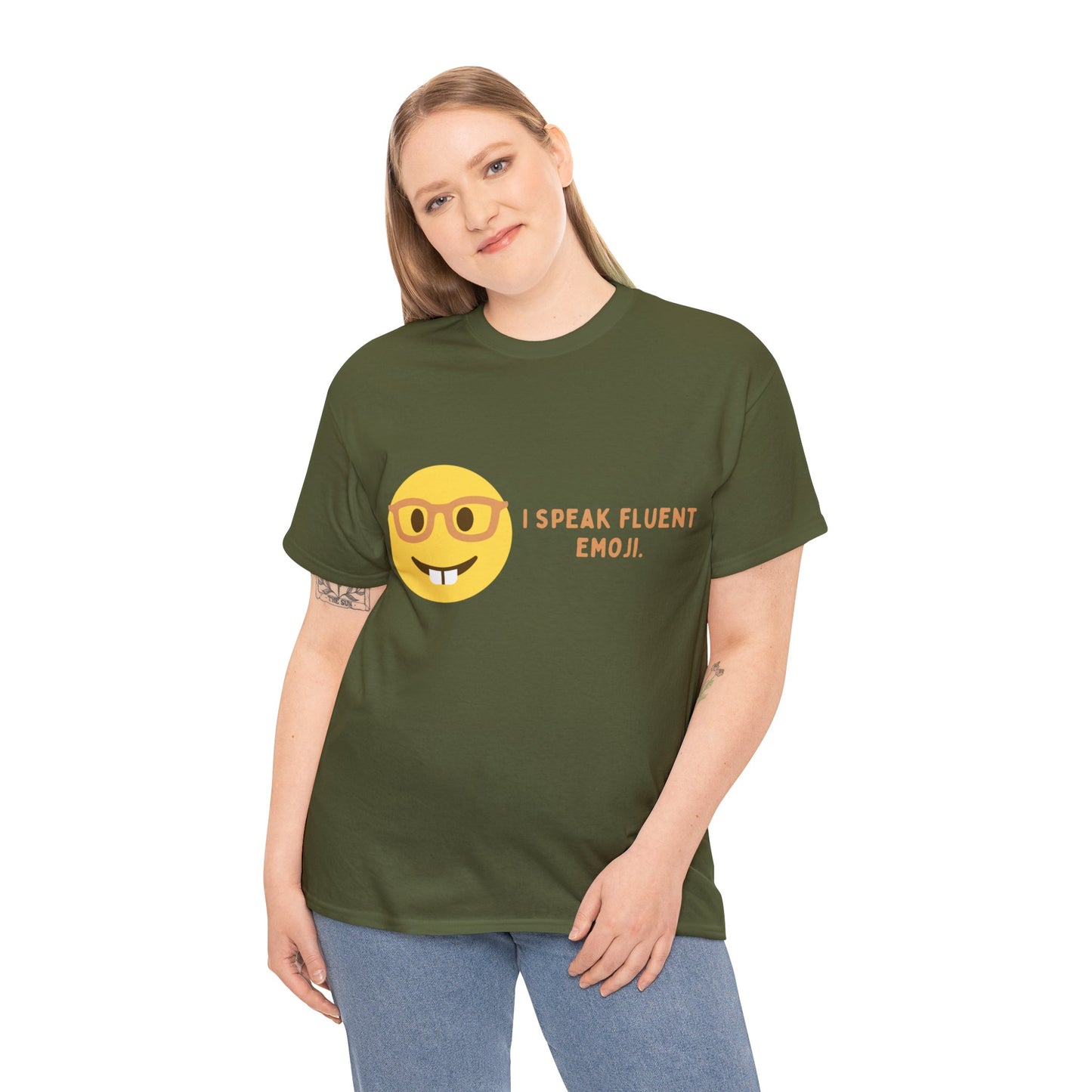 I Speak Fluent Emoji Cotton Tee