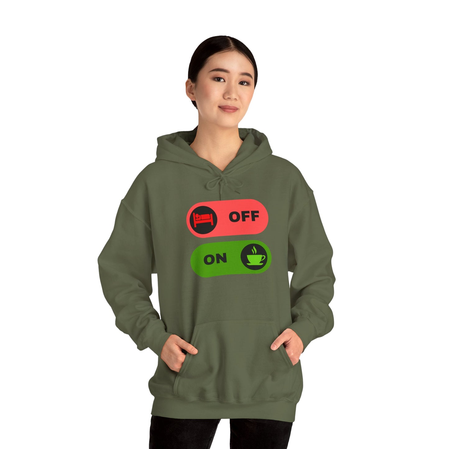 On & off Blend Hooded Sweatshirt