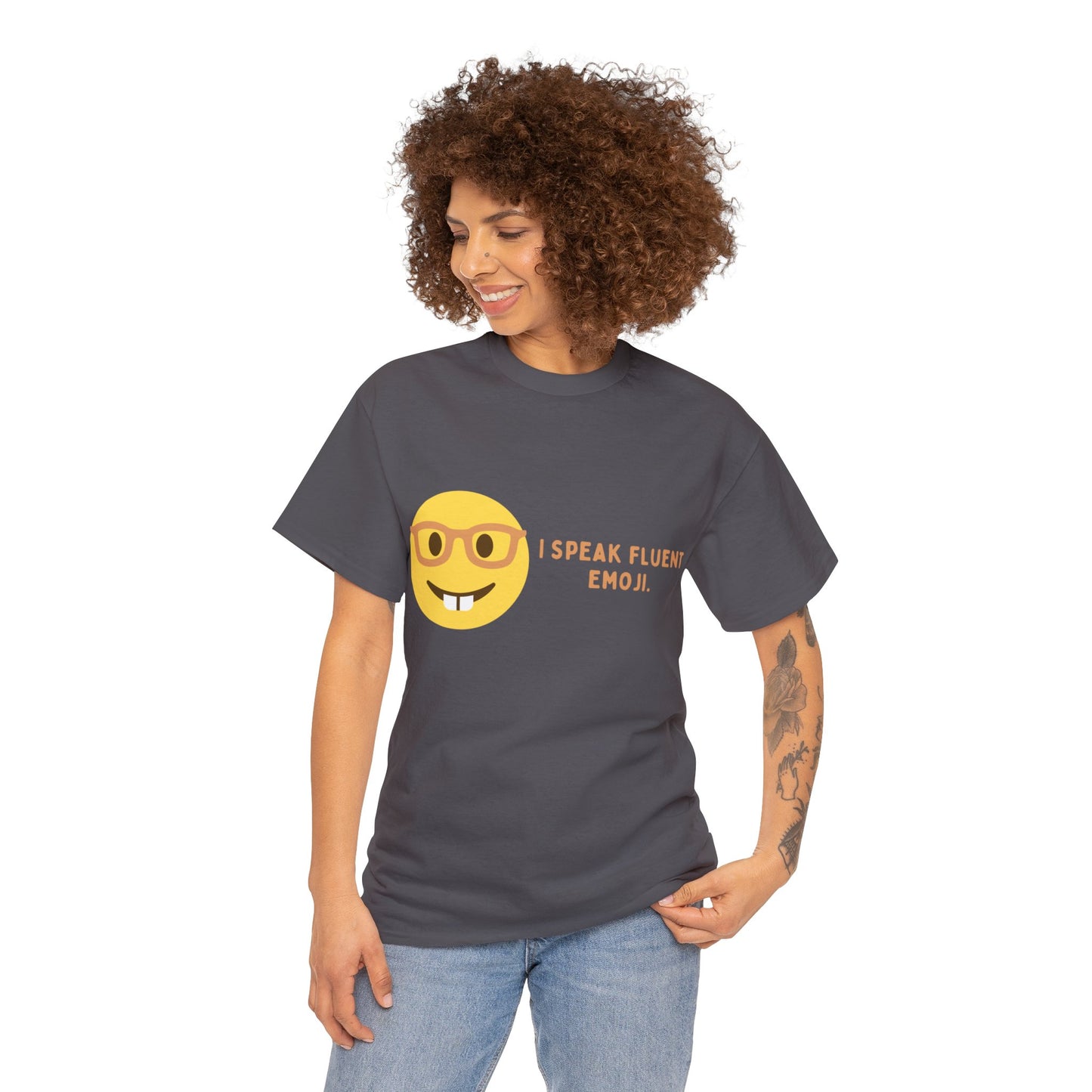 I Speak Fluent Emoji Cotton Tee