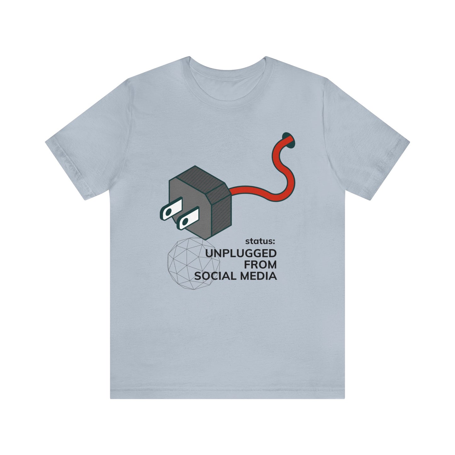 Unplugged from Social Media Jersey Short Sleeve Tee