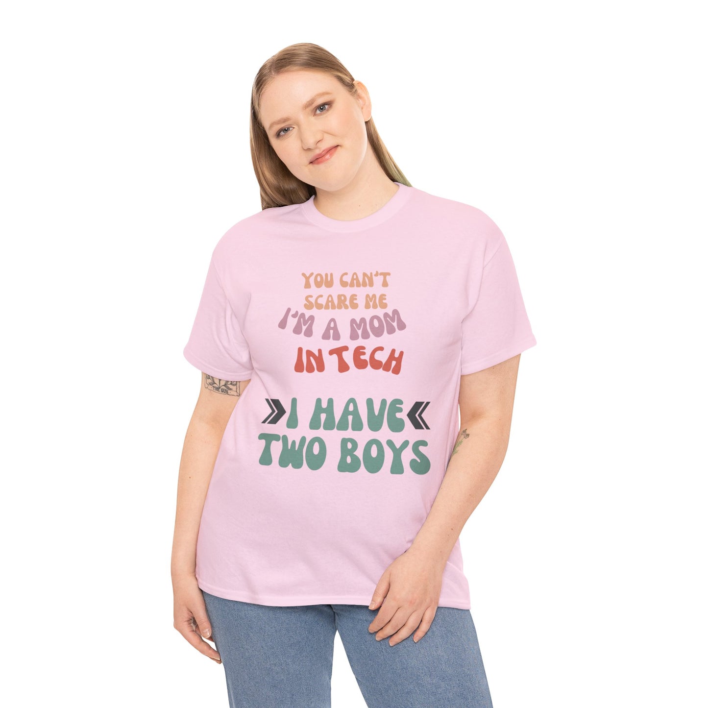 Mom in Tech with Two Boys Cotton Tee