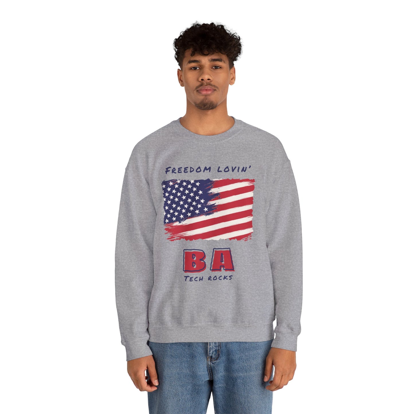 Freedom Loving BA Long Sleeve Crewneck Sweatshirt