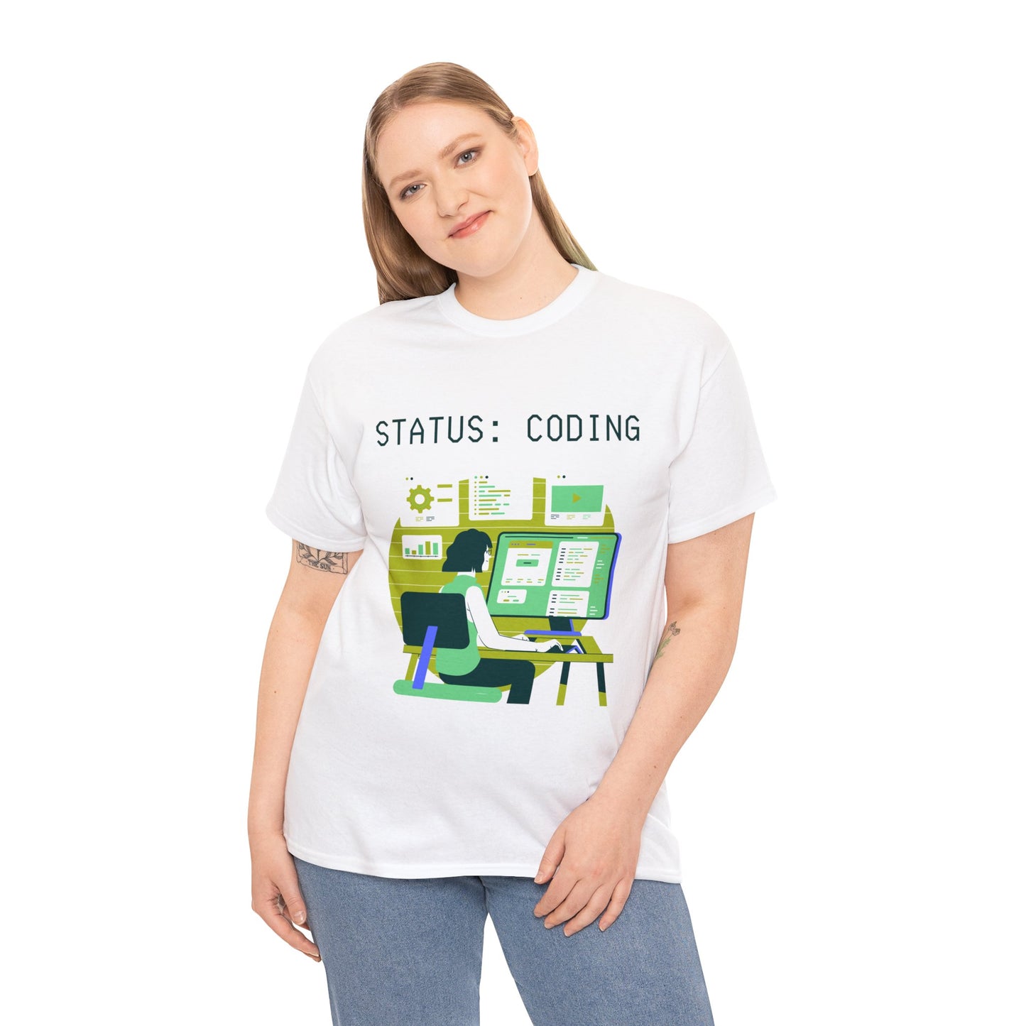 Status Coding Unisex Heavy Cotton Tee