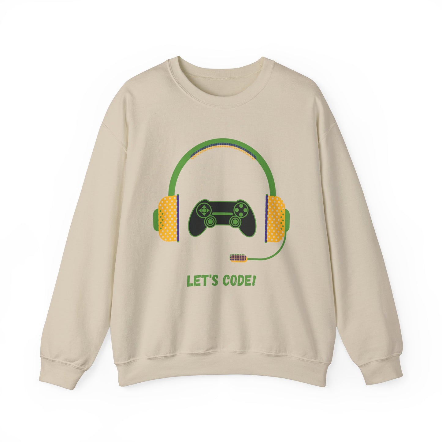 Let's Code Long Sleeve Crewneck Sweatshirt for Tech Lovers