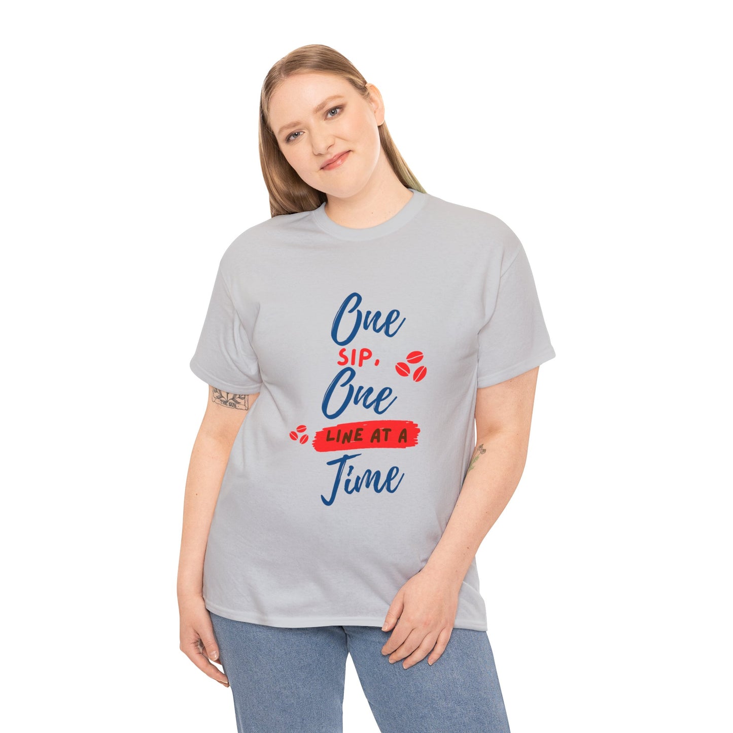 One Sip, One line at a Time Cotton Tee