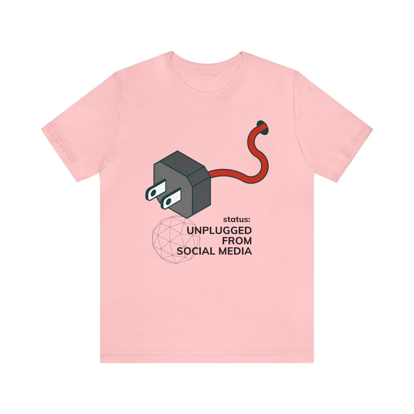 Unplugged from Social Media Jersey Short Sleeve Tee