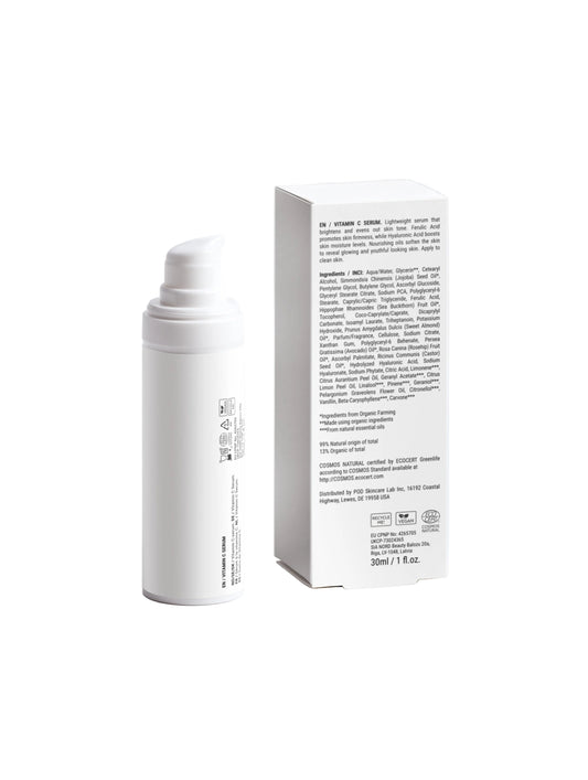 Ordvexa Care Brightening Vitamin C Serum with Hyaluronic Acid, 1 fl oz