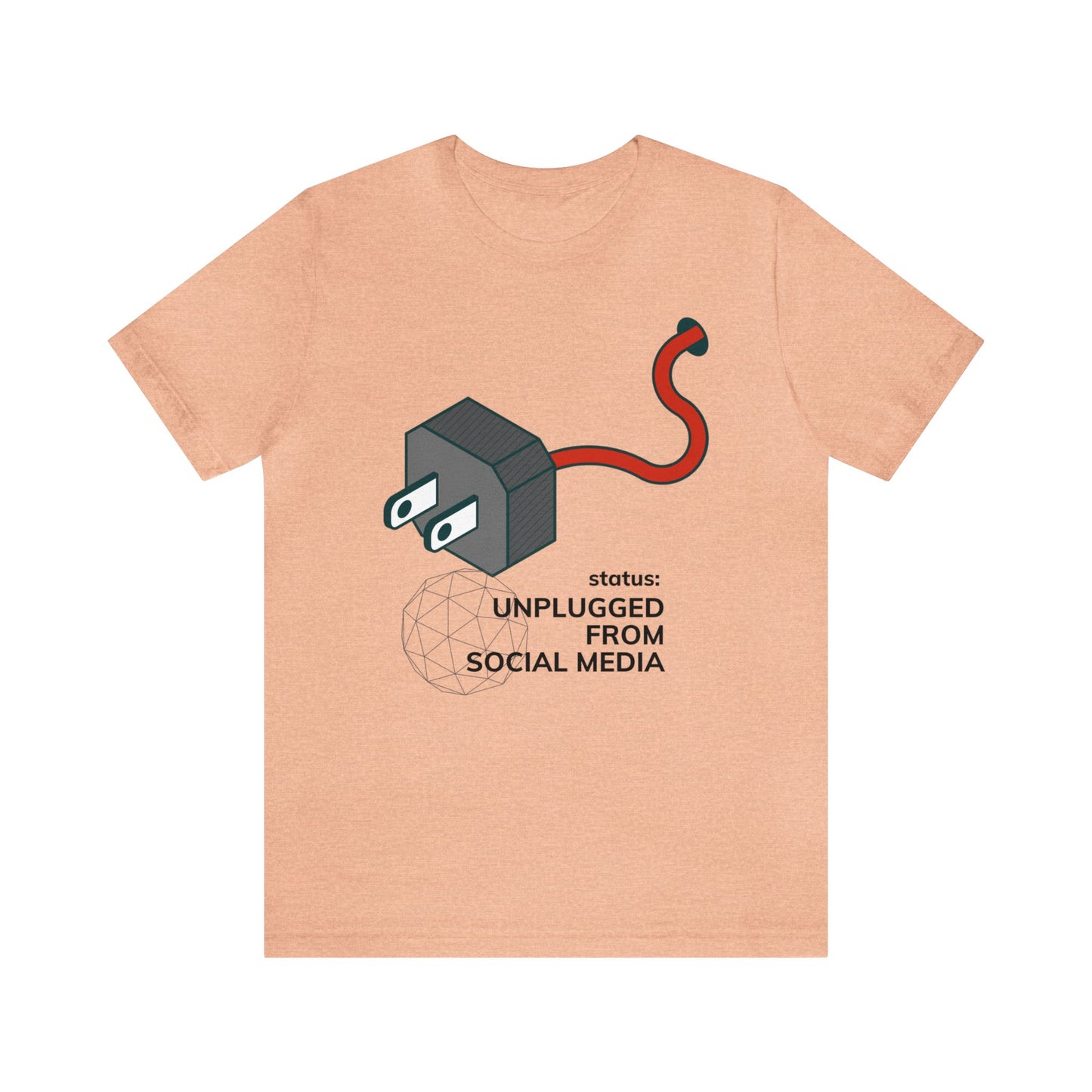 Unplugged from Social Media Jersey Short Sleeve Tee