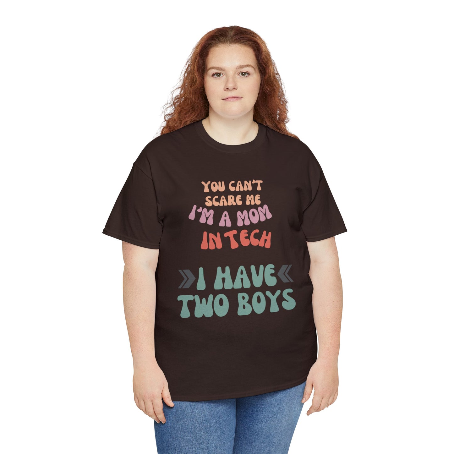 Mom in Tech with Two Boys Cotton Tee