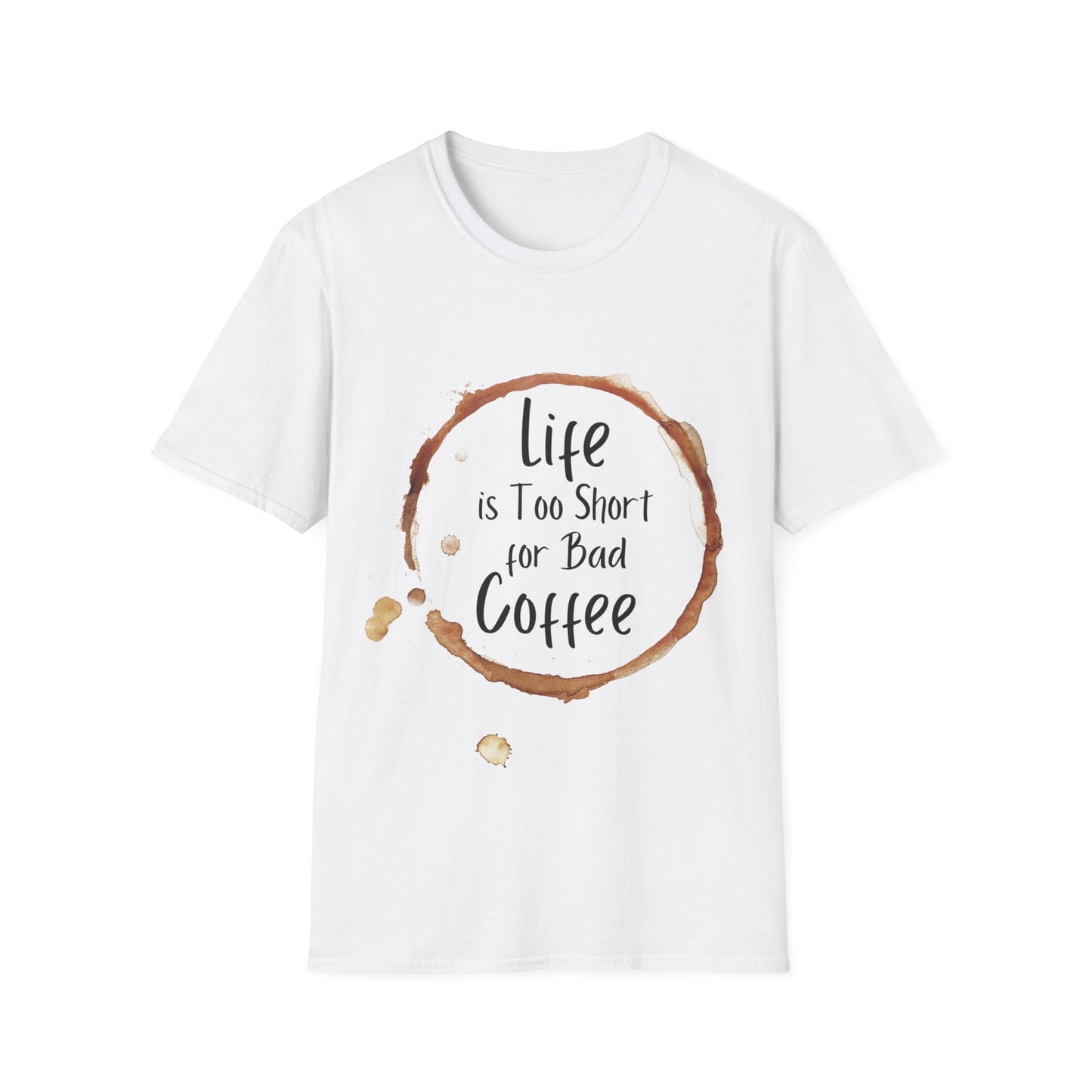 No Bad Coffee Unisex Softstyle T-Shirt