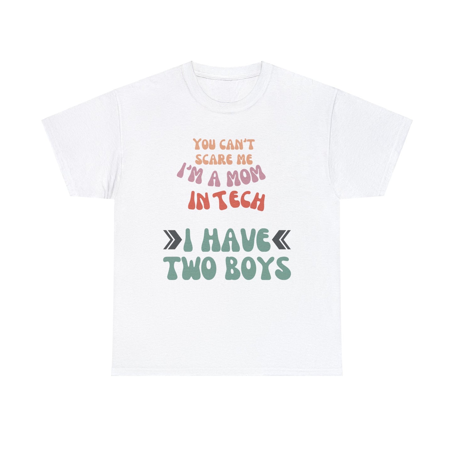 Mom in Tech with Two Boys Cotton Tee