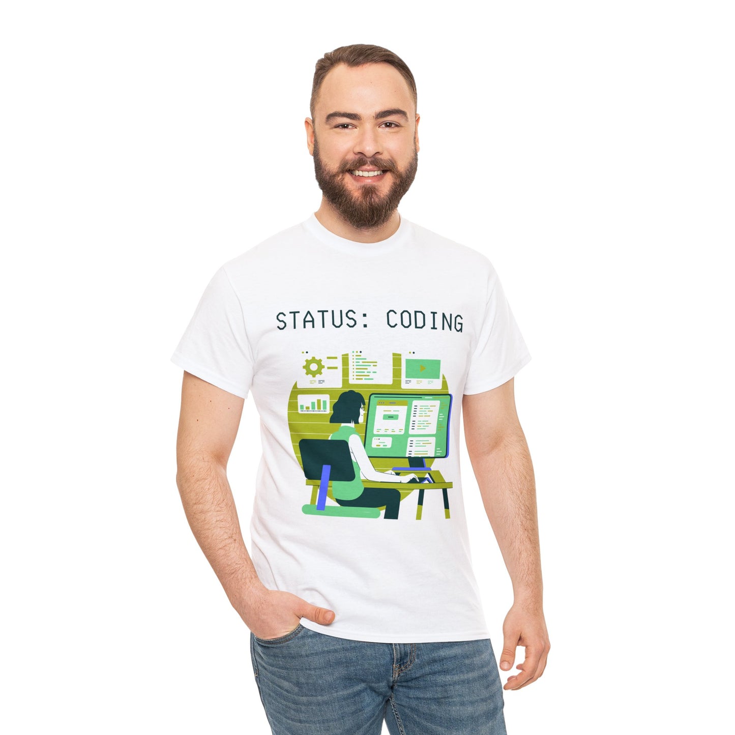 Status Coding Unisex Heavy Cotton Tee