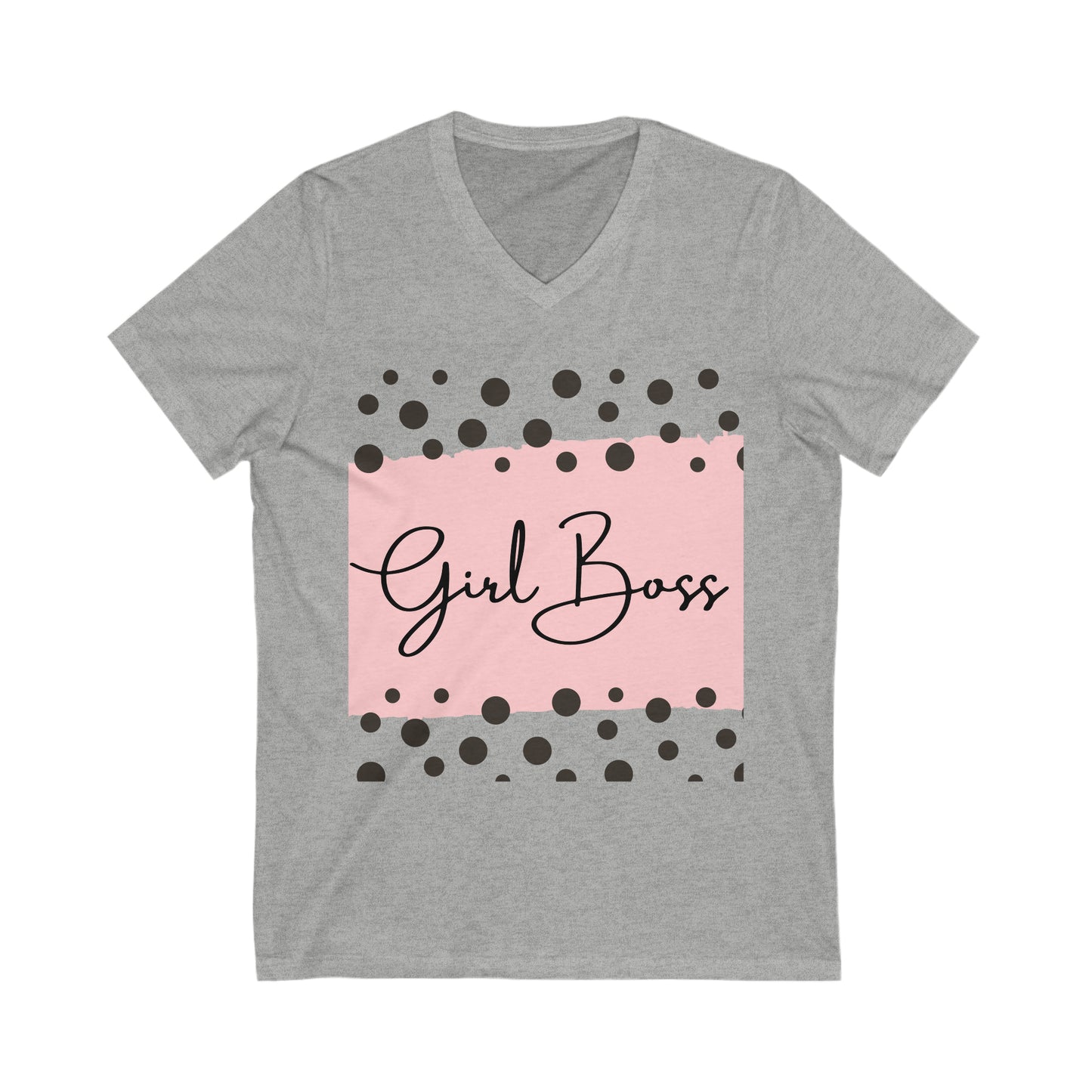 Girl Boss Jersey Short Sleeve V-Neck Tee