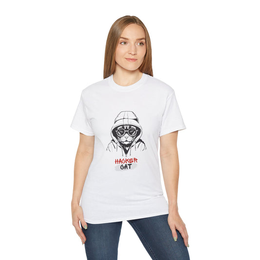 Hacker Cat Cotton Tee