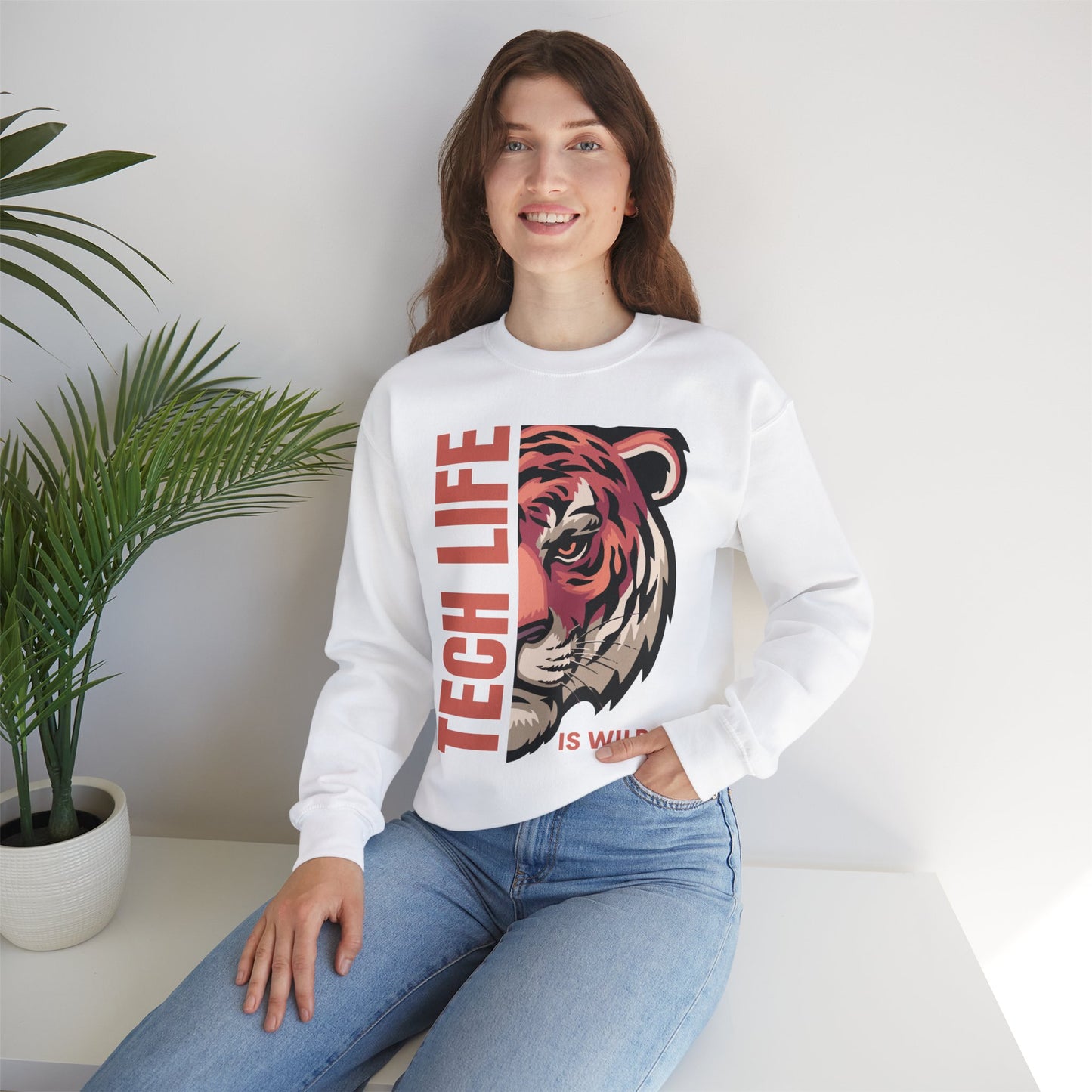 Tech Life is Wild Crewneck Sweatshirt