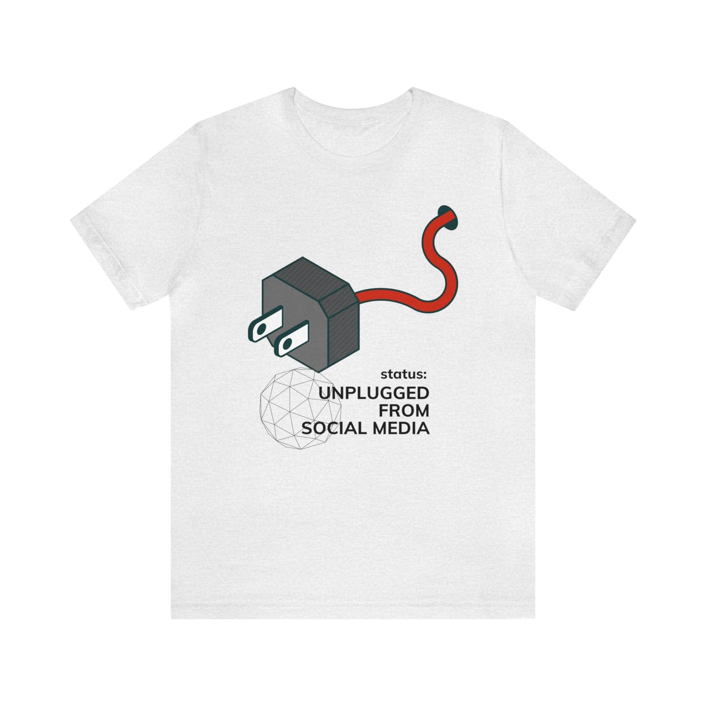 Unplugged from Social Media Jersey Short Sleeve Tee