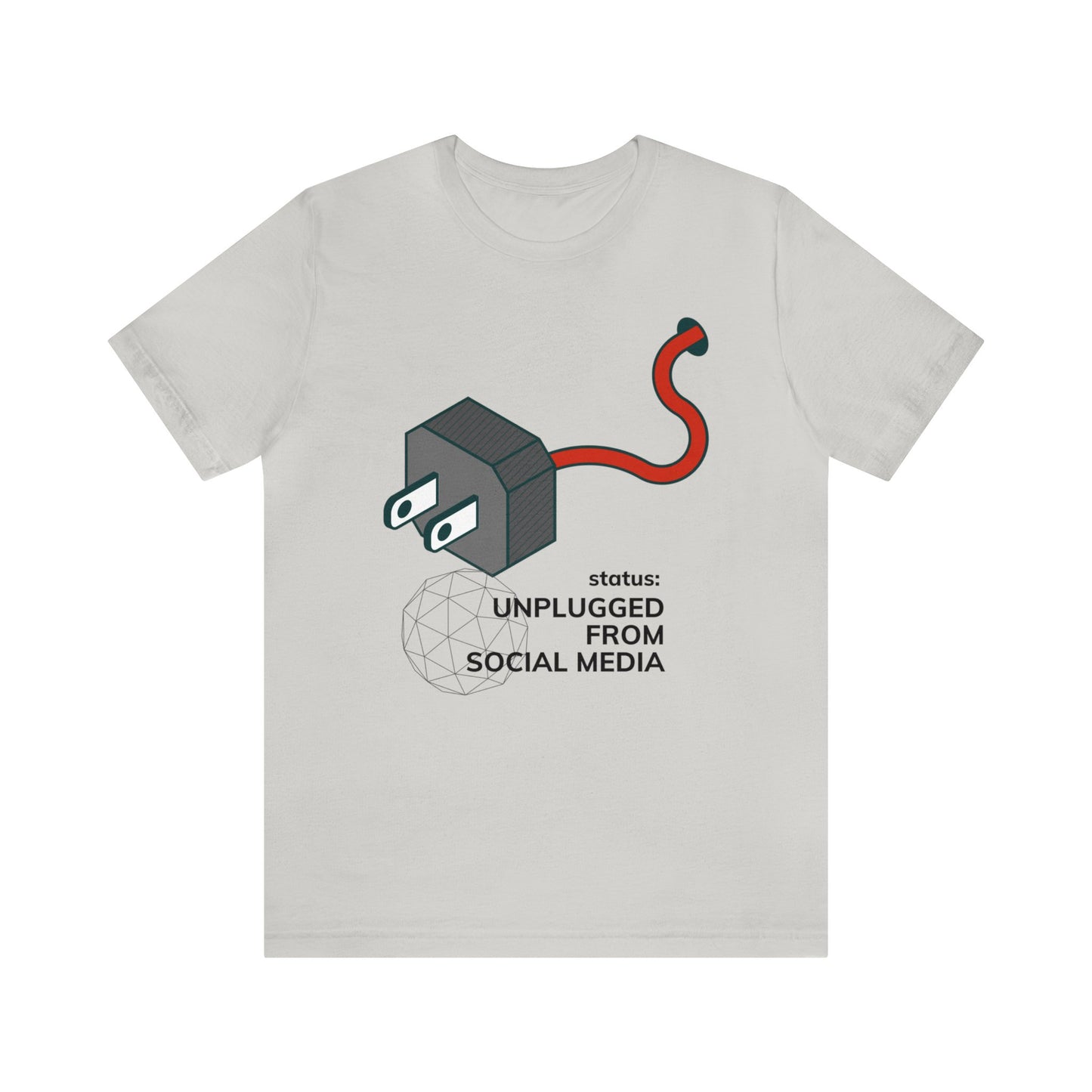 Unplugged from Social Media Jersey Short Sleeve Tee