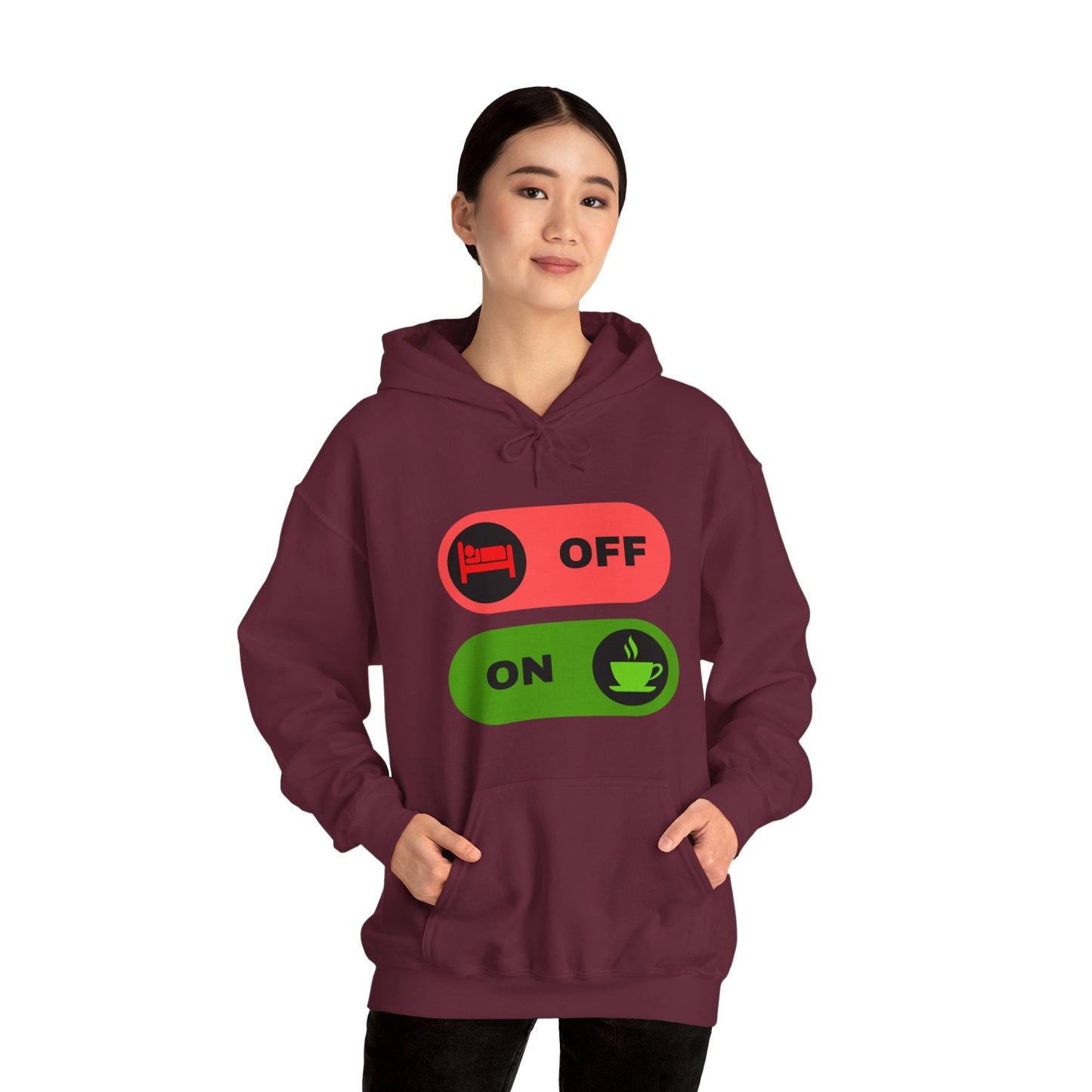 On & off Blend Hooded Sweatshirt