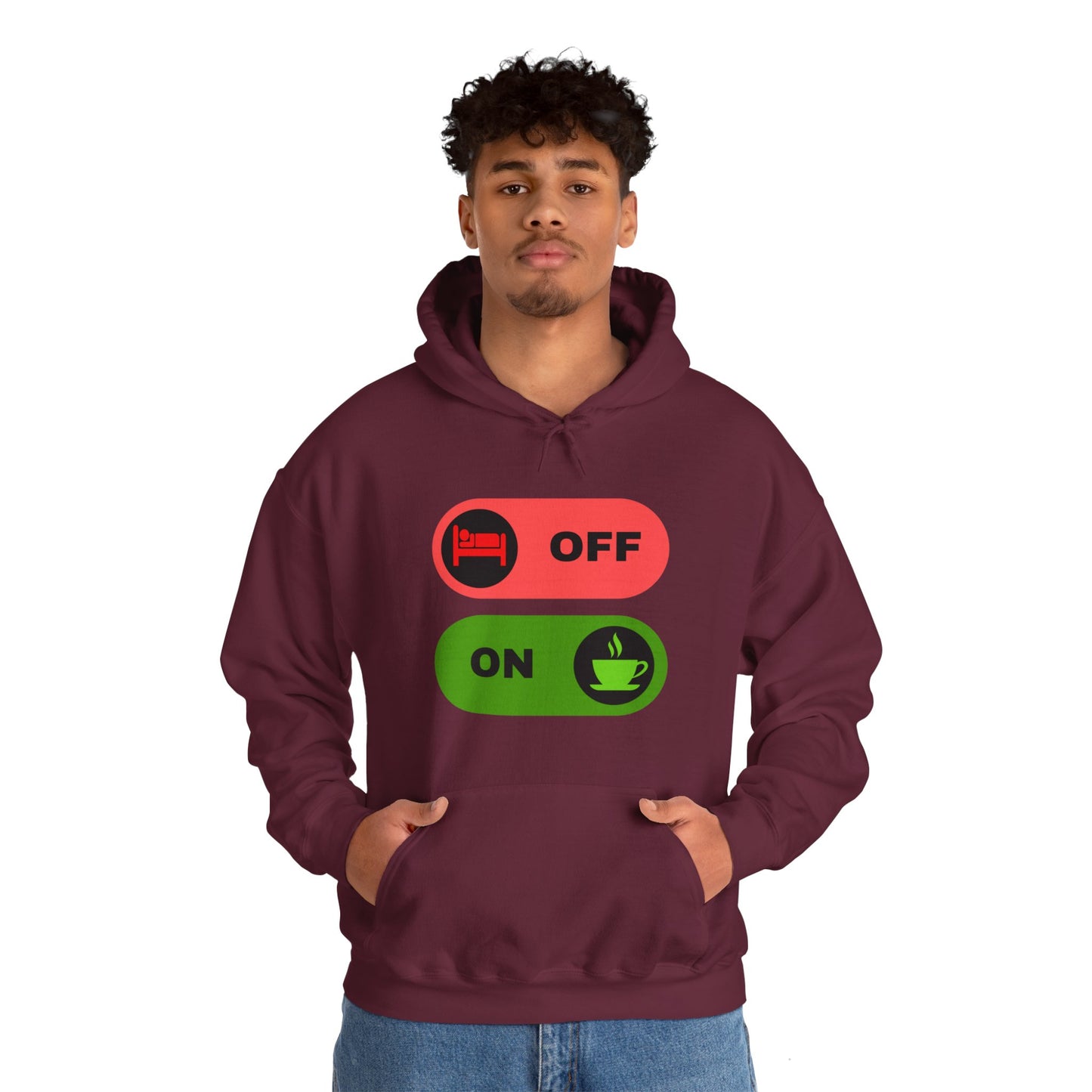 On & off Blend Hooded Sweatshirt