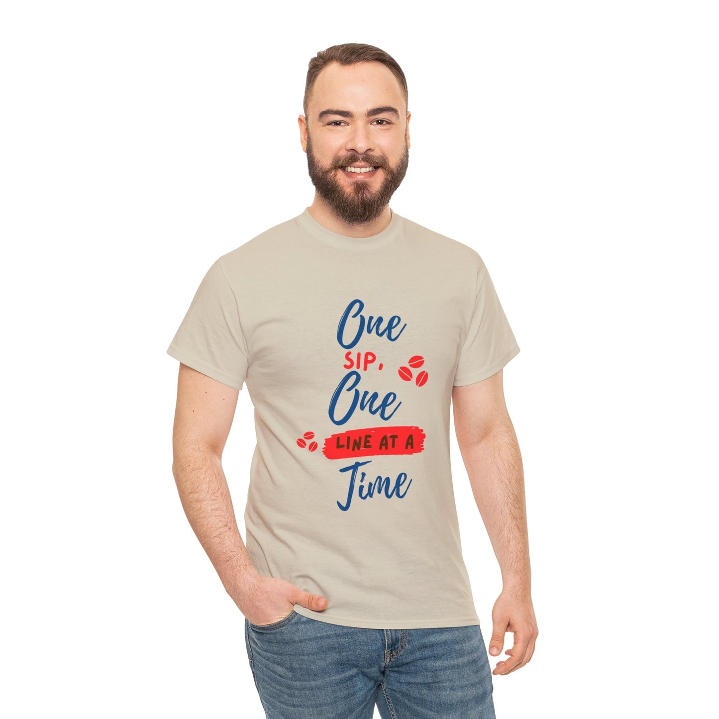 One Sip, One line at a Time Cotton Tee