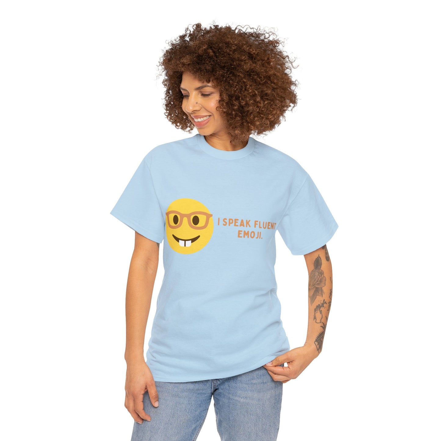 I Speak Fluent Emoji Cotton Tee