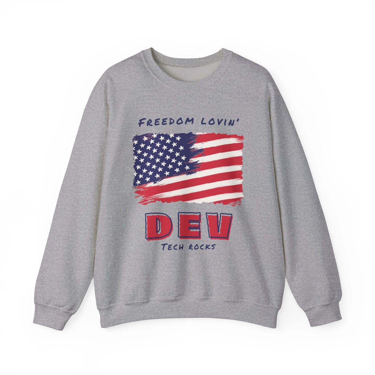 Freedom Loving Dev Long Sleeve Crewneck Sweatshirt