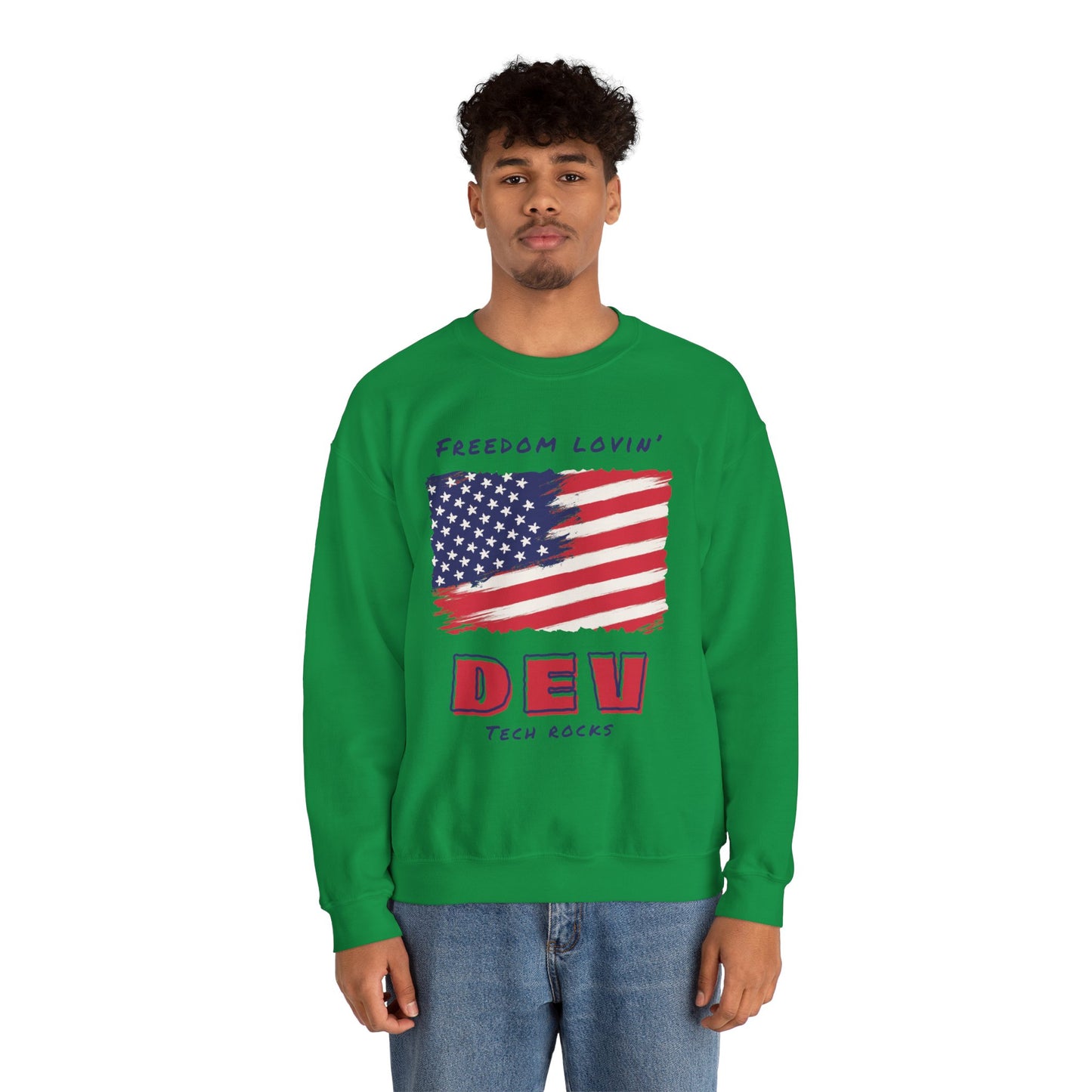 Freedom Loving Dev Long Sleeve Crewneck Sweatshirt