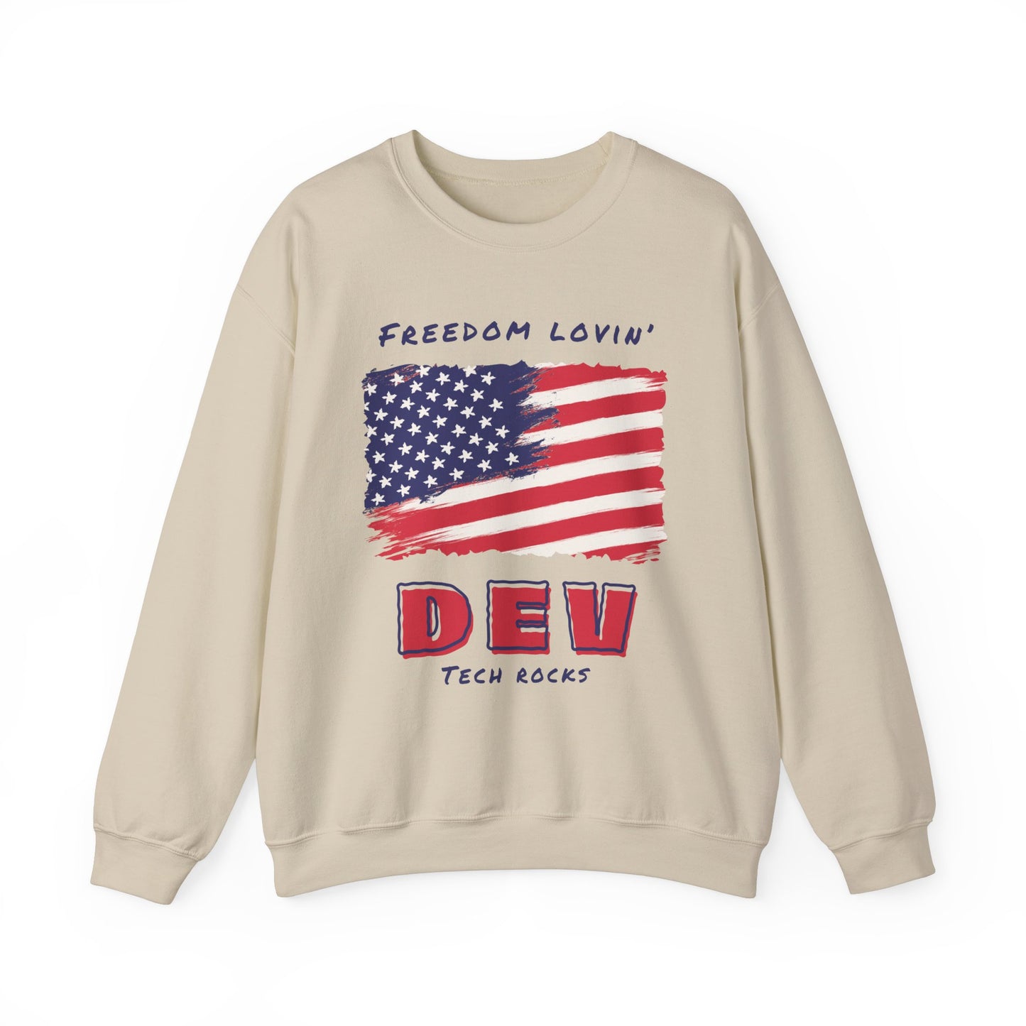 Freedom Loving Dev Long Sleeve Crewneck Sweatshirt