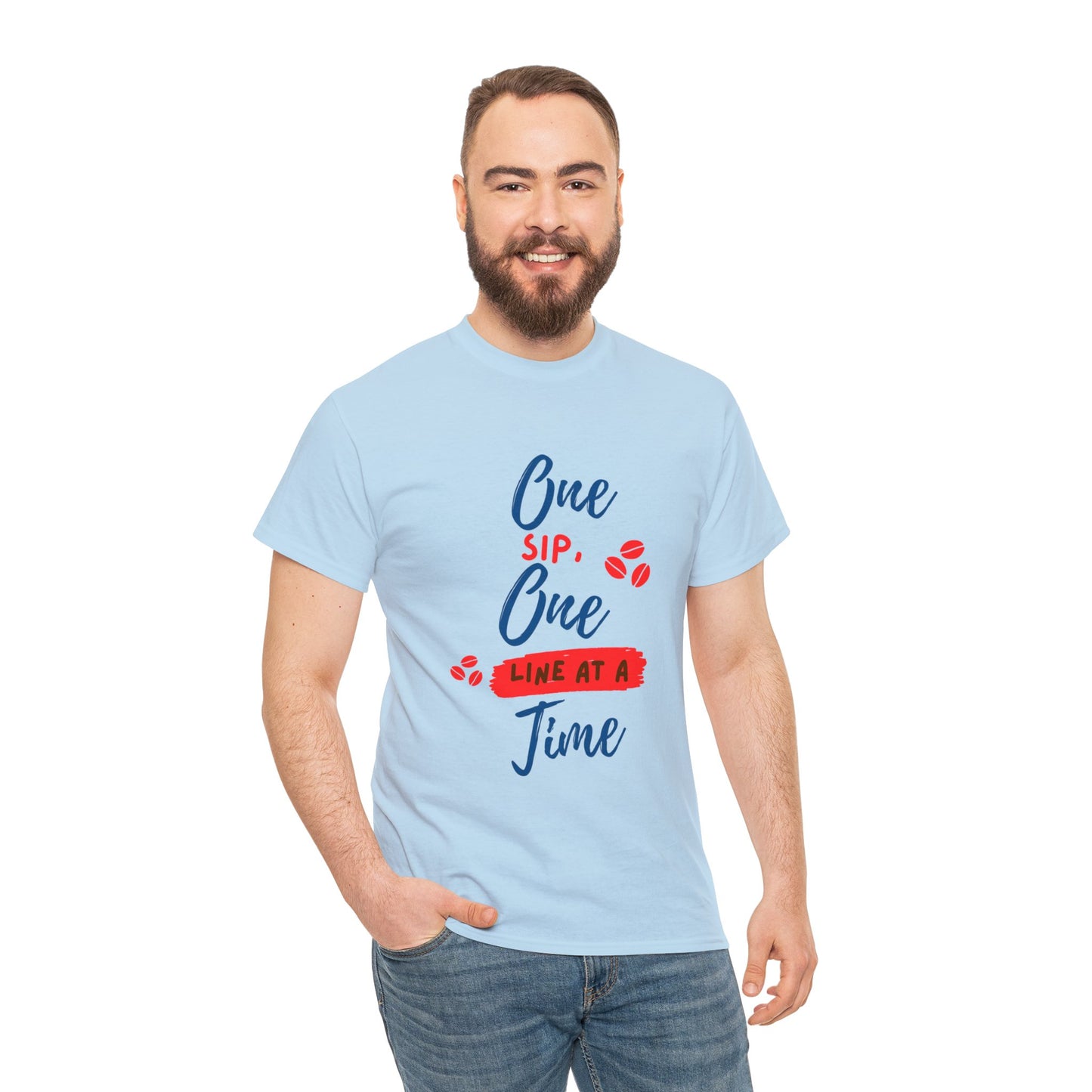 One Sip, One line at a Time Cotton Tee