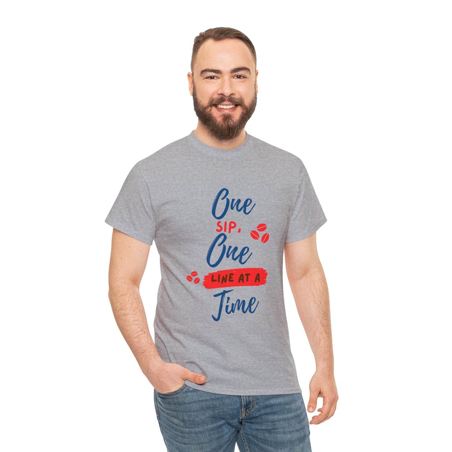 One Sip, One line at a Time Cotton Tee