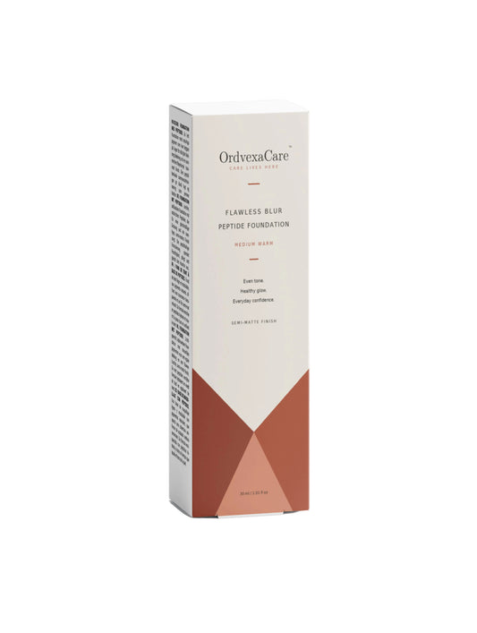 Ordvexa Care Flawless Blur Peptide Foundation, Medium Warm