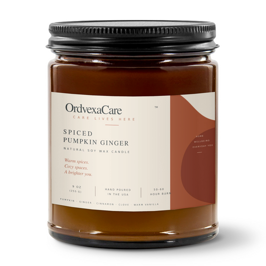 Ordvexa Care Spiced Pumpkin Ginger Fall Candle